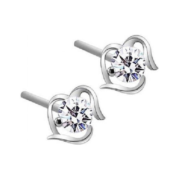 KATGI Fashion Elegant Cloud Like Abstract Austrian Crystal Stud Earrings