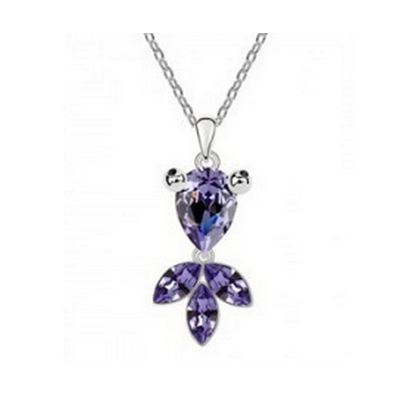 KATGI Fashion Fairy Tale Crystal Pendant Necklace in Purple