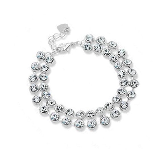 KATGI Fashion Halo Crystal Link Bracelet