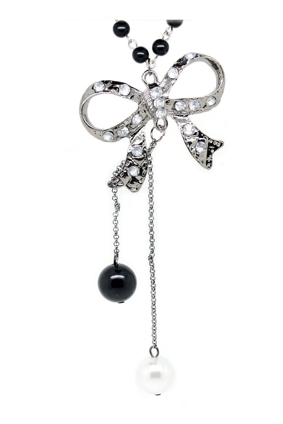 KATGI Fashion Retro Bow Knot Pendant Necklace with Tassel