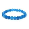 thumbnail image 1 of KATGI Fashion Semi Blue Gemstone Birthstone Round Beaded Elastic Bracelet, 1 of 3