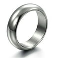 thumbnail image 1 of KATGI Fashion Ti Titanium Steel Simple Smooth Arc Glossy Comfort Fit Brand Ring (Unisex), 1 of 5