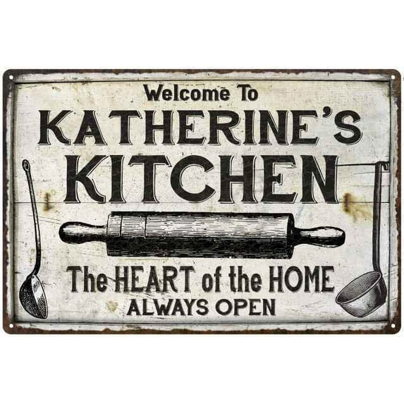 KATHERINE'S Kitchen Farmhouse Sign Gift 8x12 Metal 208120033064