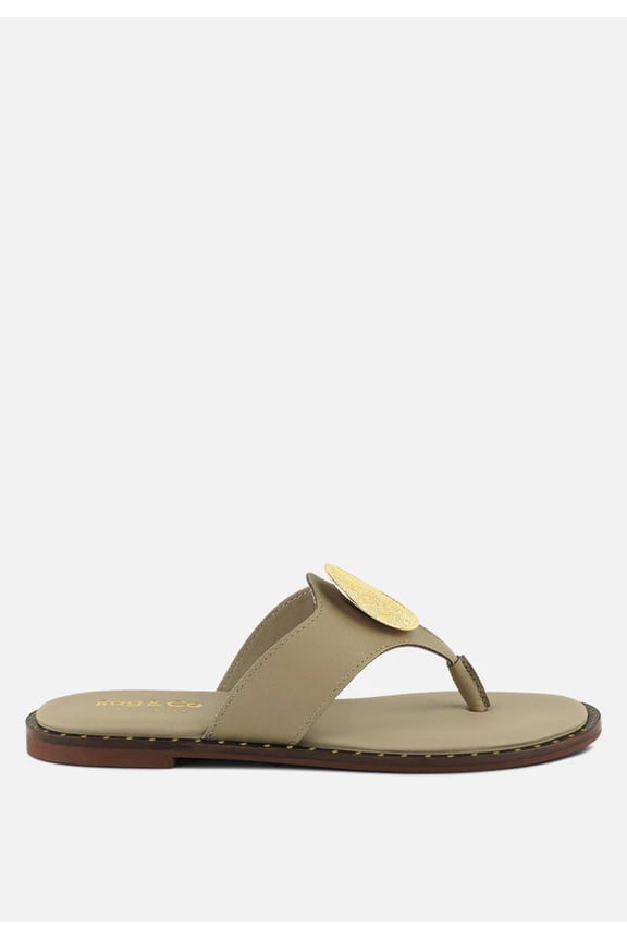 KATHLEEN Embellished Slip-on Thong Sandals