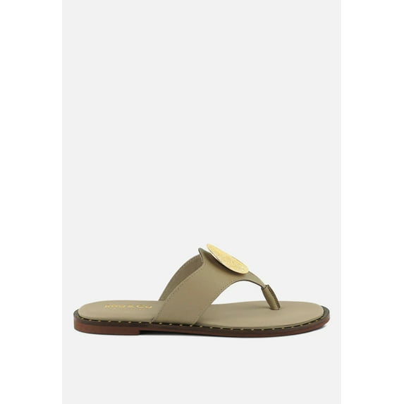 KATHLEEN Embellished Slip-on Thong Sandals