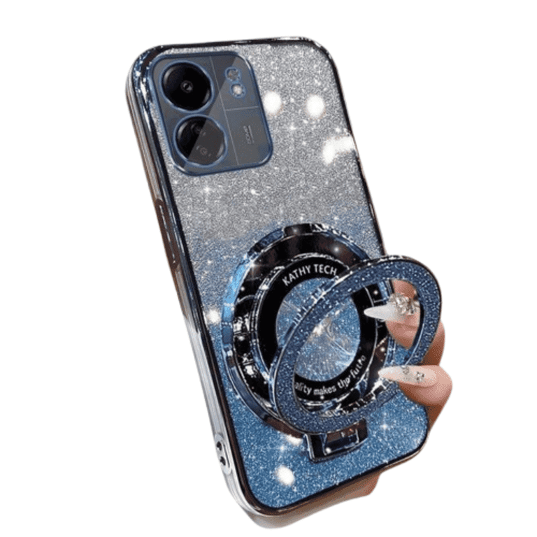 KATHY TECH Glitter Ring Stand Cell Phone Case with Diamond Camera Protector for iPhone 14 Series KATHY TECH Glitter Ring Stand Cell Phone Case with Diamond Camera Protector for iPhone 14 Series