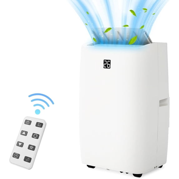 KATIDAP 12000 BTU Portable Air Conditioner 4-in-1 Portable AC Unit Cool up to 550 sq.ft, Portable Air Conditioners with Remote Control & Window Kit1-24H Timers