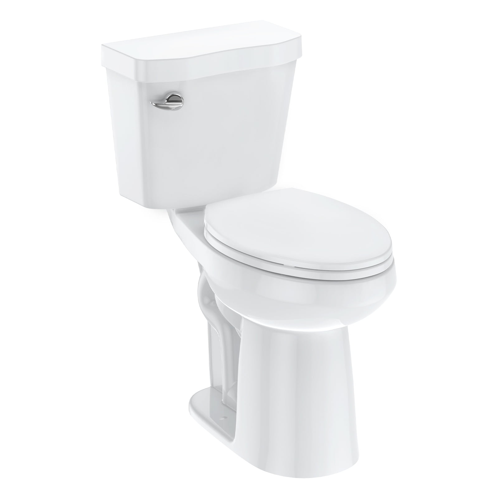 KATIDAP 21"Toilet, Elongated Toilets for Bathrooms, Two-Piece Toilet with Soft Close Seat, 1.28 Siphonic Flush Toilet with Universal Height ADA Cotton White