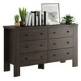 thumbnail image 1 of KATIDAP Dresser with 6 Drawers, Chest of Drawers with Deep Drawers, Organizer Units for Clothing Closet, Bedroom, Living Room, Dark Brown, 1 of 7