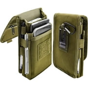 KATOLK Dual Phone Holster,Belt Phone Pouch, Large Smartphone Pouch Cell , Multi-Purpose Cell Phone Case