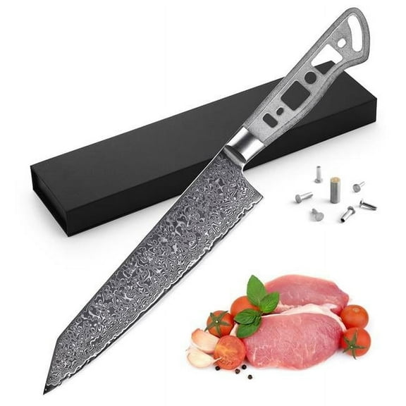 KATSURA CUTLERY CKGD21B-no logo Katsura Aus-10 Damascus 8-In Kiritsuke Chef Knife Blank