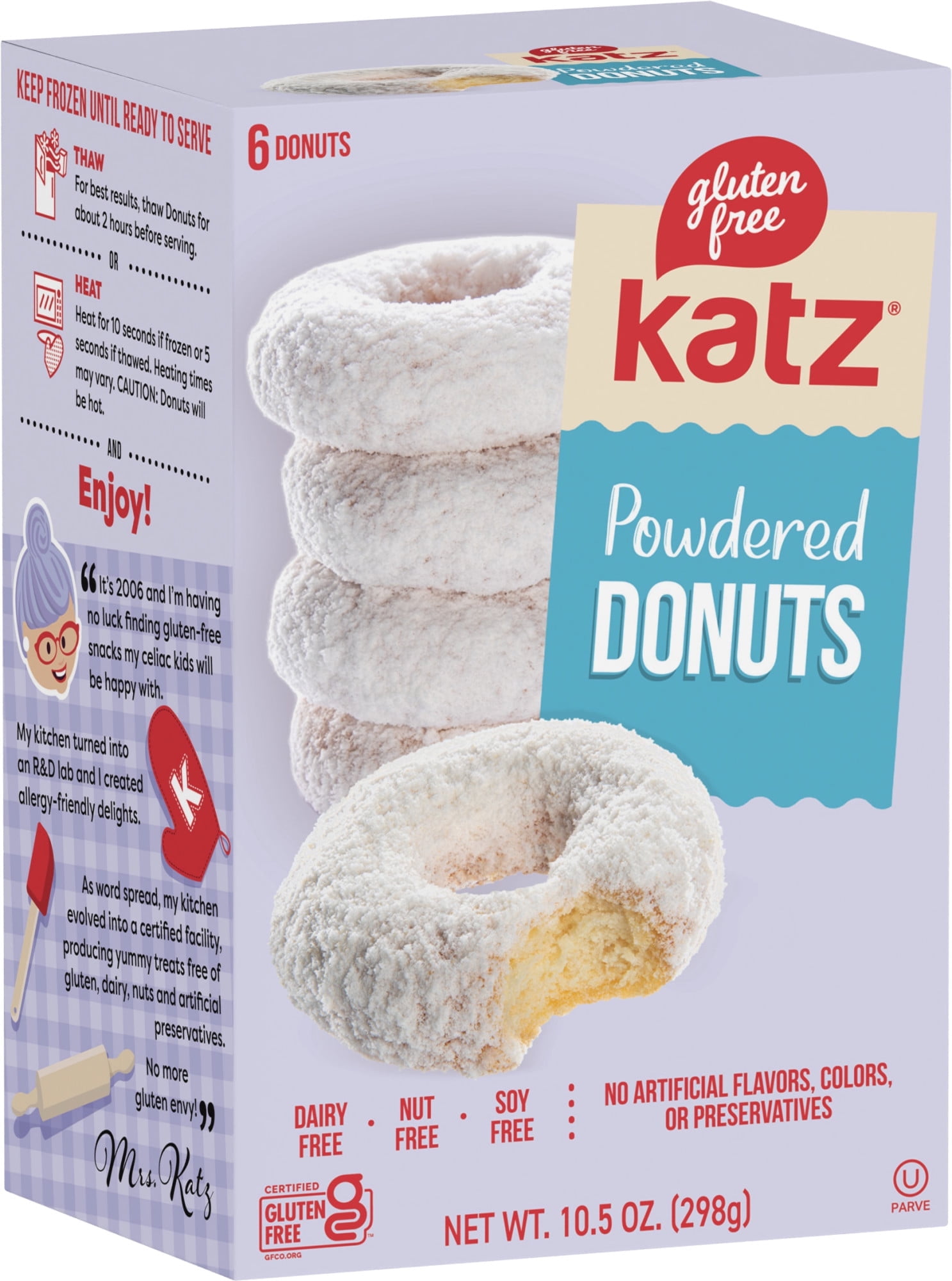Katz Mexican Sweet Bread Powdered Donuts for Office Snacks