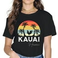 thumbnail image 1 of KAUAI Hawali Letter Printed T-shirts Women Summer Casual Short Sleeved Tee Round Neck Tops, 1 of 5