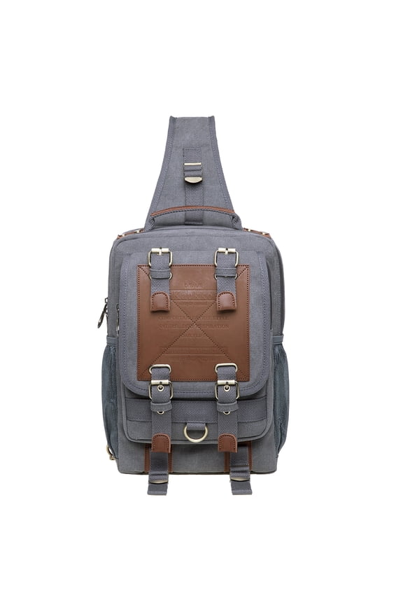 Canvas Messenger Bag Cross Body Shoulder Sling Backpack Travel Hiking Chest Bag