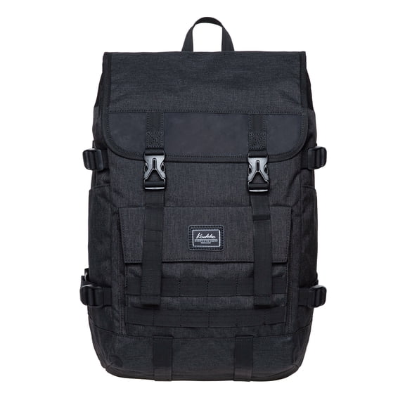 KAUKKO Casual Daypacks Multipurpose Backpacks, Outdoor Backpack, Travel Rucksack Black(Linen)