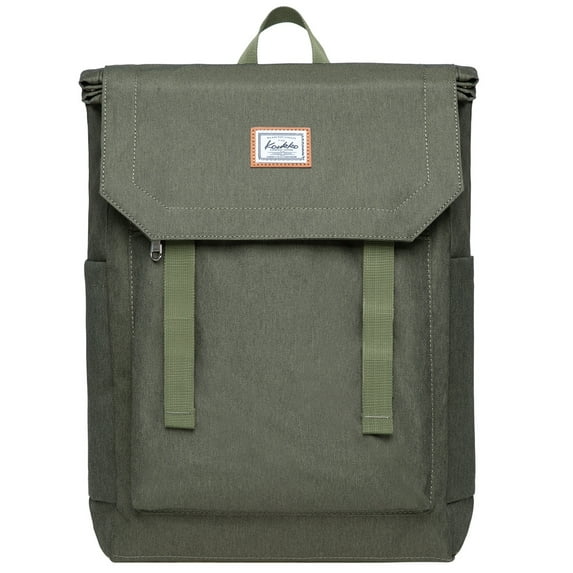 KAUKKO Casual Daypacks Multipurpose Backpacks, Outdoor Backpack, Travel Rucksack, Laptop Backpack Fits 15" (14 Nylon Green)