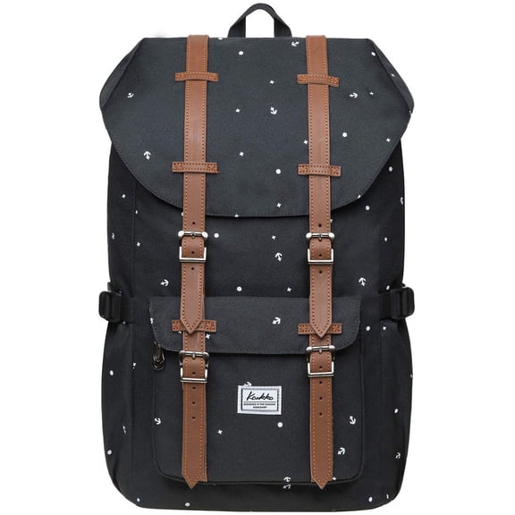 KAUKKO Laptop Outdoor Backpack, Traveling Rucksack Fits 15.6 Inch Laptop(5-12-BLACK)