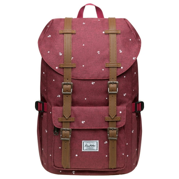 KAUKKO Laptop Outdoor Backpack, Traveling Rucksack Fits 15.6 Inch Laptop(5-13-Maroon)