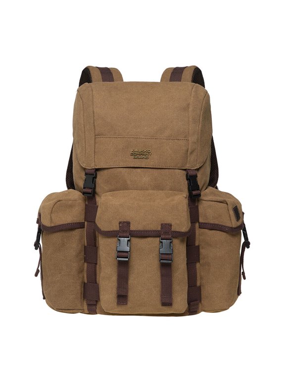 Men's Women's School Backpack Hiking Backpack Travel Bag Laptop Backpack Outdoor Sports Leisure Daypacks(KHAKI)