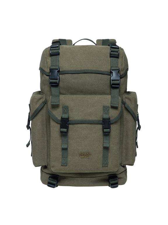 Men's Women's School backpack hiking backpack travel bag laptop backpack outdoor sports leisure daypacks ArmyGreen(Canvas)