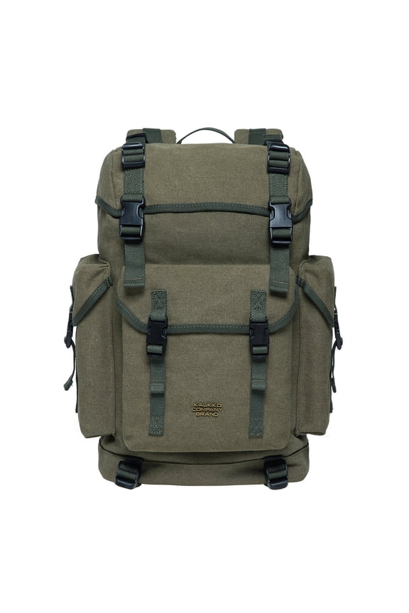 Men's Women's School backpack hiking backpack travel bag laptop backpack outdoor sports leisure daypacks ArmyGreen(Canvas)