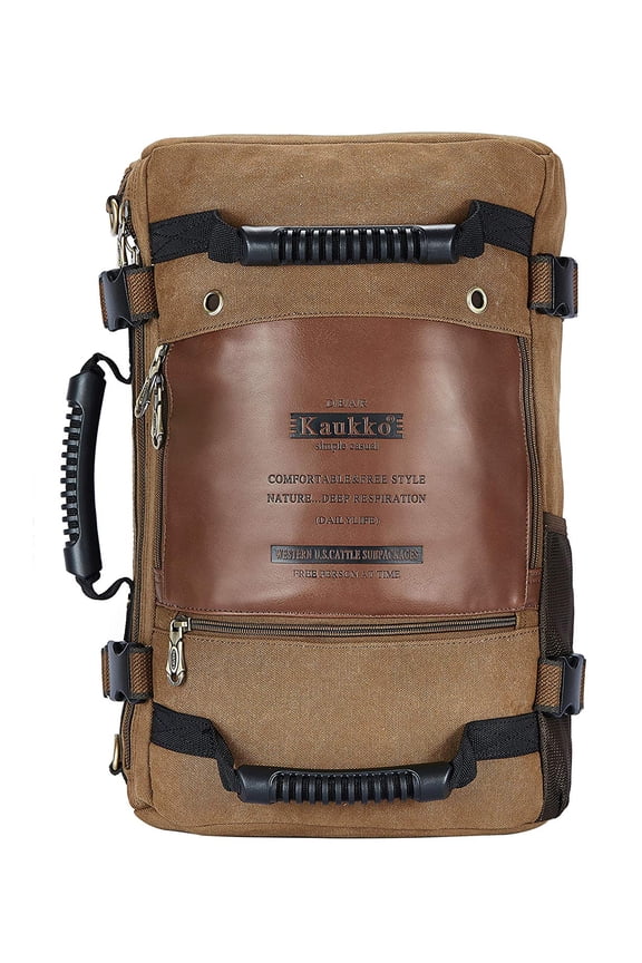 Outdoor Travel Men Backpack, Hiking Camping Canvas Rucksack
