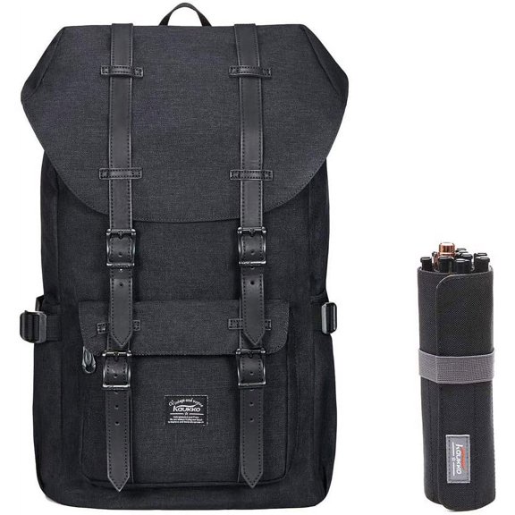 KAUKKO School Travel backpack for university flexible with laptop for 15",22L(Linen Blue)