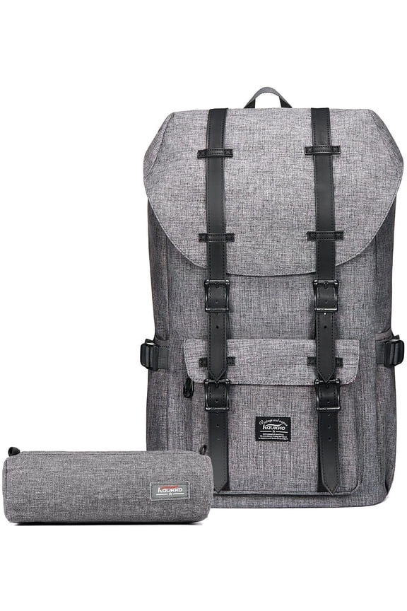 School Travel backpack for university flexible with laptop for 15",22L(Linen Grey2pcs)