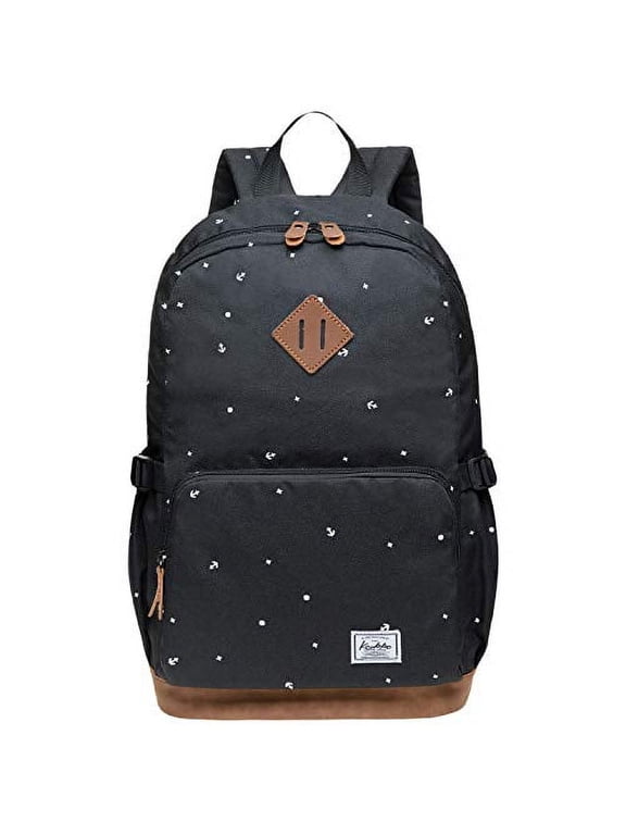 Stylish Oxford Fabric Backpack Travel Rucksack lightweight Hiking Bag Satchel (5-3-Black)