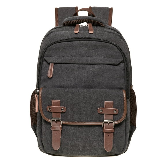 KAUKKO Vintage Canvas Backpack - Large Capacity,Multi-Functional Durable Outdoor Rucksack KS28, 24.3L