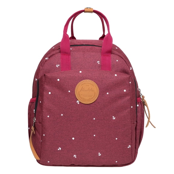 KAUKKO backpack for school & leisure with 12 inch laptop compartment, 27 * 13 * 32 cm, 13.3 L (5-6 Maroon)