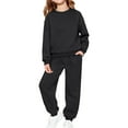 thumbnail image 1 of KAUOD 2 Piece Sweatsuits for Teen Girls Plain Fleece Hoodies Sweatpants Joggers Set Warm Casual Pullover Tracksuits Outfits, 1 of 6