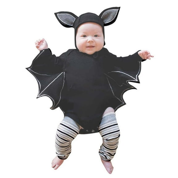 KAUOD 3 6 12 18 24 Months Baby Boys Halloween Jumpsuits with Hood Cotton Wrap Romper Toddler Long Sleeve Halloween Clothes