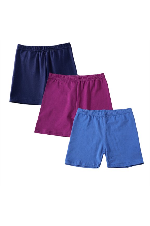 3 Pack Girls Biker Shorts Athletic Dance Cartwheel B𝗶ke Shorts Under Dress Yoga Soft Comfy Multicolor Short Pants