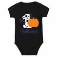 thumbnail image 1 of KAUOD Baby Boys First Halloween Bodysuits Cute Pumpkin Graphic Short Sleeve Crew Neck Romper New Born Cotton Soft Rompers, 1 of 6