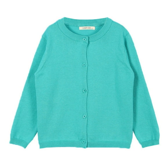 KAUOD Baby Boys Girls Button-Down Cardigan Sweater Kids Toddler Crewneck Cotton Knitted Sweater Jacket Basic Solid Outerwear