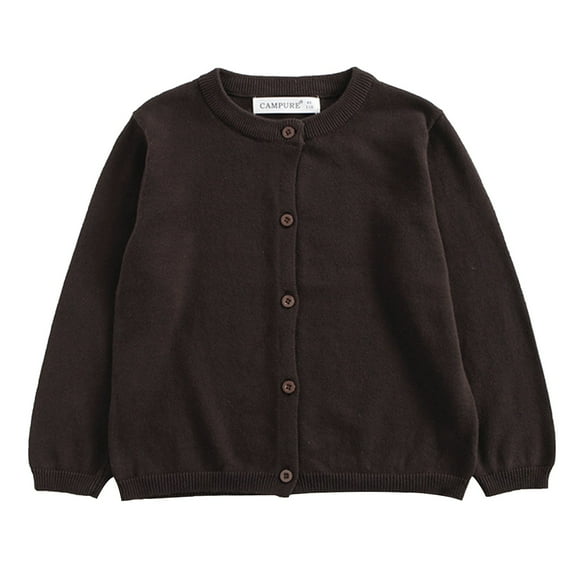 KAUOD Baby Boys Girls Button-Down Cardigan Sweater Kids Toddler Crewneck Cotton Knitted Sweater Jacket Basic Solid Outerwear