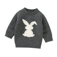 thumbnail image 1 of KAUOD Baby Boys Girls Easter Knit Sweater Cute Bunny Crewneck Pullover Sweater Long Sleeve Sweatshirt Fall Clothes, 1 of 9