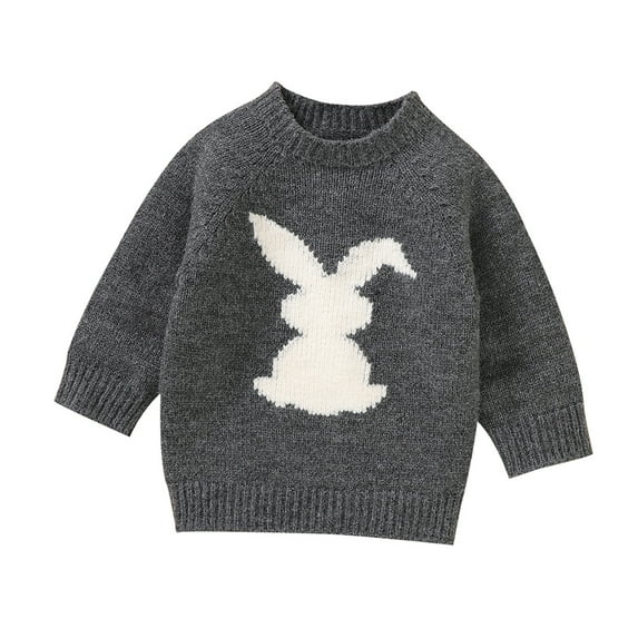 KAUOD Baby Boys Girls Easter Knit Sweater Cute Bunny Crewneck Pullover Sweater Long Sleeve Sweatshirt Fall Clothes