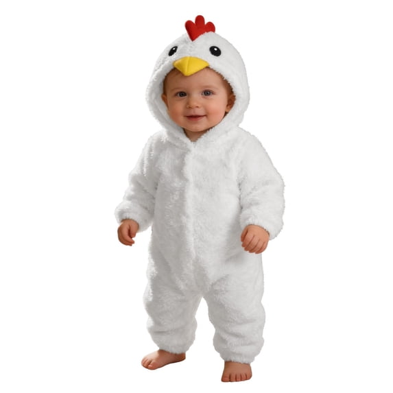 KAUOD Baby Chicken Animal Jumpsuit New Born Toddler Boys Girl Zipper Closure Hooded Jumpsuit Romper Cute Funny Onesie Clothes