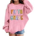 thumbnail image 1 of KAUOD Back to School Sweatshirt for Girl Fifth Grade Graphic Funny Colorful Letter Print Long Sleeve Pullover Tops for Kid, 1 of 7
