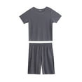 thumbnail image 1 of KAUOD Boys 2 Piece Outfits Summer Casual Loose Short Sleeve Pullover Tops & Wide Leg Pants Sets Tracksuit New Clothes for Toddler Boys, 1 of 9