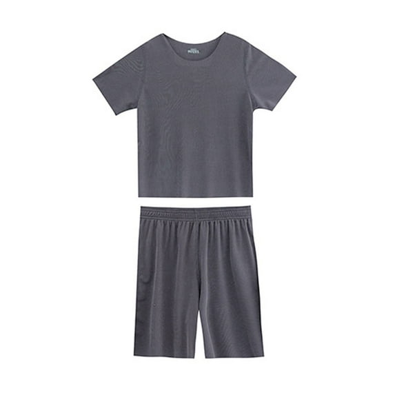 KAUOD Boys 2 Piece Outfits Summer Casual Loose Short Sleeve Pullover Tops & Wide Leg Pants Sets Tracksuit New Clothes for Toddler Boys