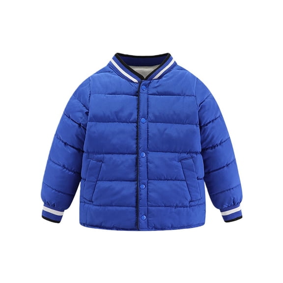 KAUOD Boys Button Front Puffer Jackets Quilted Waterproof Lightweight Coats Winter Insulated Ribbed Cuffs Warm Outwear