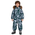 thumbnail image 1 of KAUOD Boys Cute Pattern Snowsuits One Piece Waterproof Snowboard Ski Jumpsuits Kids Faux-F𝐮r Hood Winter Insulated Ski Bib, 1 of 7
