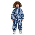 thumbnail image 1 of KAUOD Boys Cute Pattern Snowsuits One Piece Waterproof Snowboard Ski Jumpsuits Kids Faux-F𝐮r Hood Winter Insulated Ski Bib, 1 of 7