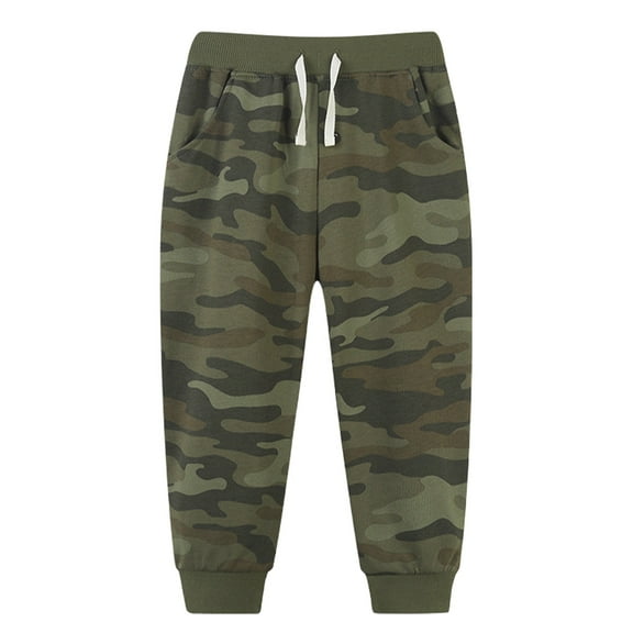 KAUOD Boys Girls Camouflage Sweatpants Causal Elastic Waist Athletic Pants with Drawstring Baggy Cam𝐨 Jogger Pants