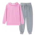 thumbnail image 1 of KAUOD Boys Girls Cotton Sweatpants Set Ribbed Cuffs Joggers Pants Outfits Teen Kids Plain Casual Pullover Hoodies Clothes, 1 of 9