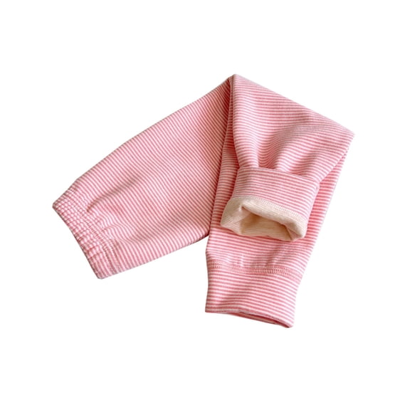 KAUOD Boys Girls Cotton Thermal Pants Fleece Soft Straight Elastic Waist Leggings Kids Ankle Length Winter School Pants