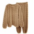 thumbnail image 1 of KAUOD Boys Girls Fleece Tops Pants Set 2 Piece Plain Winter Soft Fuzzy Sweater Joggers Pants Outfits Long Sleeve Shirt Clothes, 1 of 3